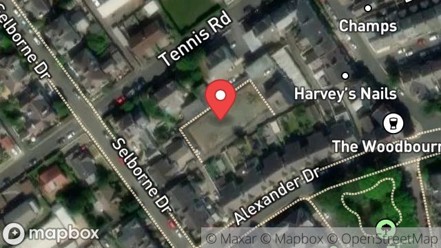 Map showing DISUSED WAREHOUSE, WOODBOURNE LANE, DOUGLAS, ISLE OF MAN, IM2 3LJ