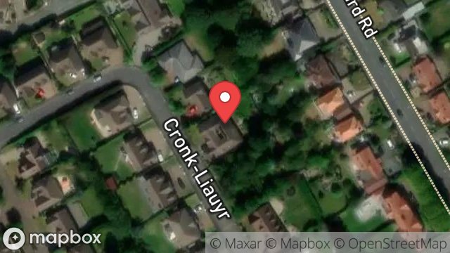 Map showing ARD BEG, 121, CRONK LIAUYR, DOUGLAS, ISLE OF MAN, IM2 5LT