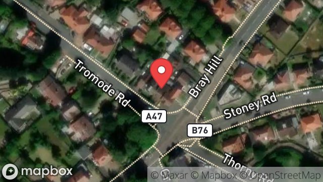 Map showing THANEHURST, TROMODE ROAD, DOUGLAS, ISLE OF MAN, IM2 5EH