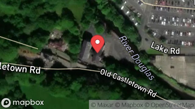 Map showing NUNNERY MILLS, OLD CASTLETOWN ROAD, DOUGLAS, ISLE OF MAN, IM2 1QA