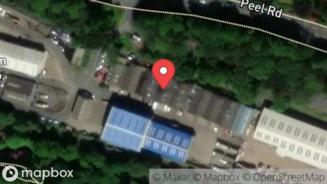 Map showing 4, HILLS MEADOW INDUSTRIAL ESTATE, DOUGLAS, ISLE OF MAN, IM1 5EA