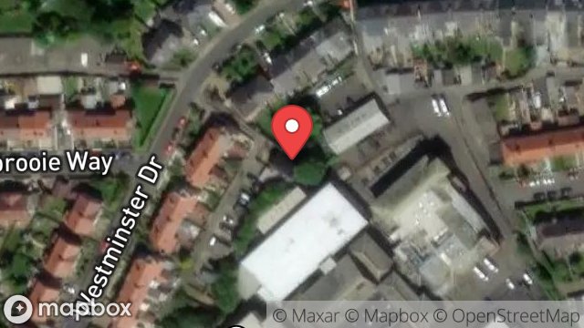 Map showing 15A, WESTMINSTER DRIVE, DOUGLAS, ISLE OF MAN, IM1 4EJ