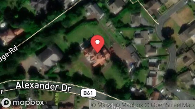 Map showing WOODLANDS, ALEXANDER DRIVE, DOUGLAS, ISLE OF MAN, IM2 3QU
