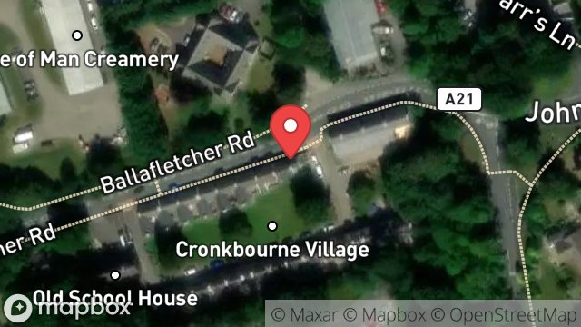 Map showing 10, CRONKBOURNE VILLAGE, CRONKBOURNE, DOUGLAS, ISLE OF MAN, IM4 4QG