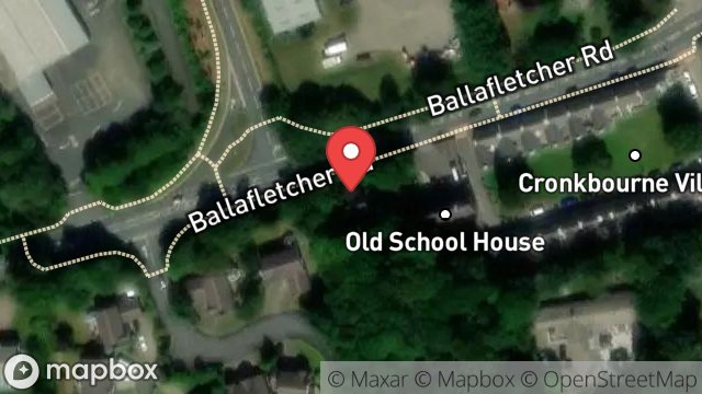 Map showing NORTH LODGE, CRONKBOURNE, DOUGLAS, ISLE OF MAN, IM4 4QH