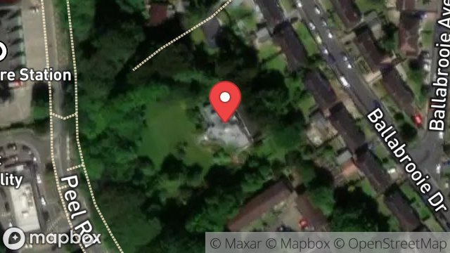 Map showing RAVENSCOURT, PEEL ROAD, DOUGLAS, ISLE OF MAN, IM1 5EQ