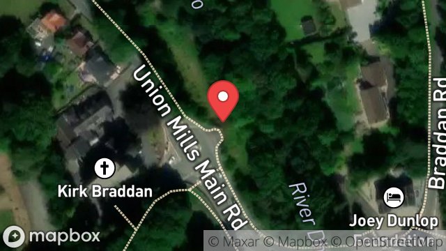 Map showing LAND ABUTTING PEEL ROAD OPPOSITE THE BRADDAN CHURCH JUNCTION, PEEL ROAD, BRADDAN, DOUGLAS, ISLE OF MAN, IM4 4LB