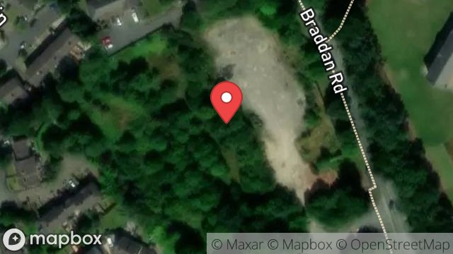 Map showing LAND AT CRONK GRIANAGH, BRADDAN ROAD, STRANG, DOUGLAS, ISLE OF MAN, IM4 4QP