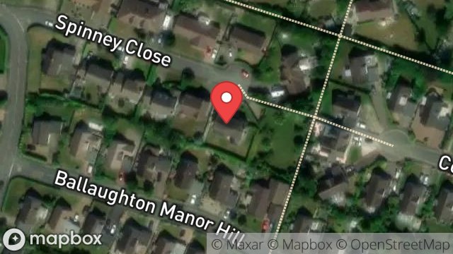 Map showing 10, SPINNEY CLOSE, DOUGLAS, ISLE OF MAN, IM2 1NF