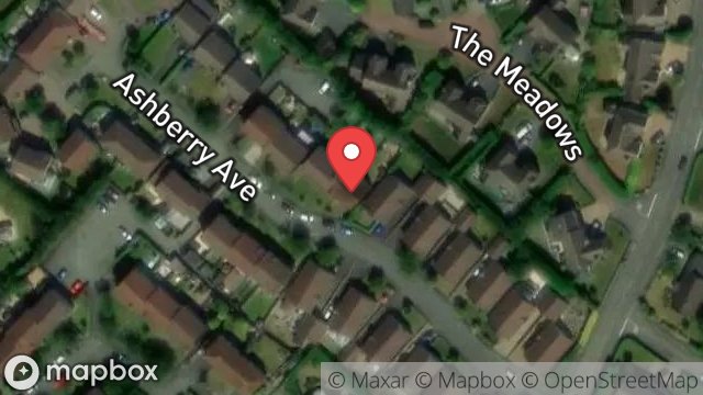 Map showing 14, ASHBERRY AVENUE, DOUGLAS, ISLE OF MAN, IM2 1PX