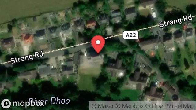 Map showing RIVERSDALE, STRANG ROAD, UNION MILLS, ISLE OF MAN, IM4 4NP