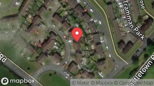 Map showing 12, CLOSE COWLEY, DOUGLAS, ISLE OF MAN, IM2 2HX