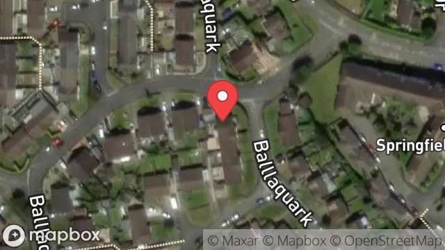 Map showing 40, BALLAQUARK, DOUGLAS, ISLE OF MAN, IM2 2ET