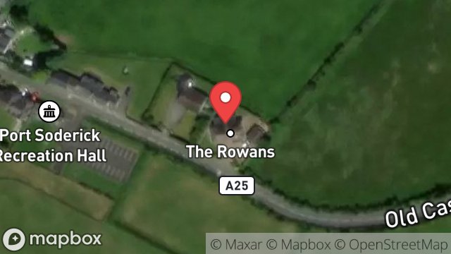 Map showing ROWANS, QUINES HILL, PORT SODERICK, ISLE OF MAN, IM4 1AU