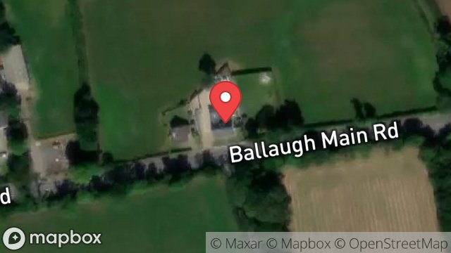 Map showing THE BUNGALOW, MAIN ROAD, BALLAUGH, ISLE OF MAN, IM7 5ED