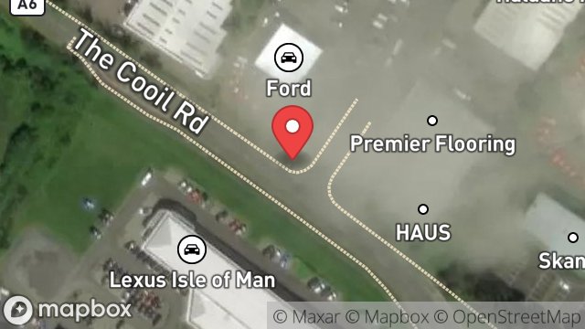 Map showing LAND BETWEEN THE SMITHY AND NEW ACCESS ROAD, ISLE OF MAN BUSINESS PARK, DOUGLAS, ISLE OF MAN, IM2 4WD
