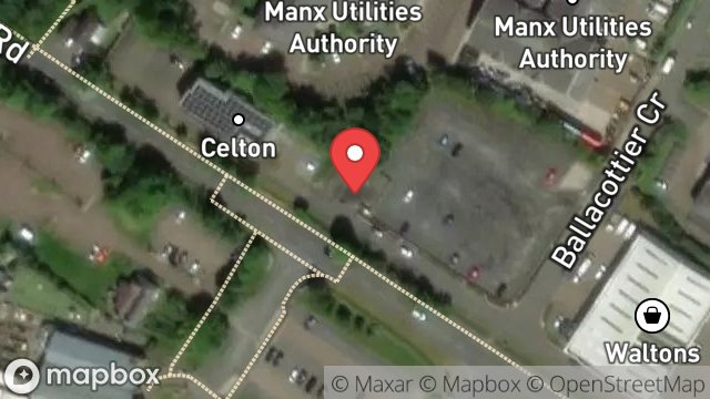 Map showing FIELDS 521888 AND 521895, BETWEEN ISLE OF MAN BUSINESS PARK AND, COOIL ROAD, DOUGLAS, ISLE OF MAN, IM2 2QZ