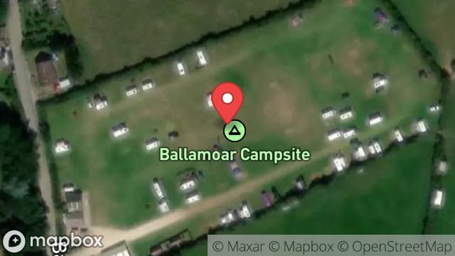 Map showing CAMPSITE, GLEN ROAD, BALLAUGH, ISLE OF MAN, IM7 5JG