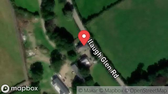 Map showing THE GLAICKE, GLEN ROAD, BALLAUGH, ISLE OF MAN, IM7 5JG