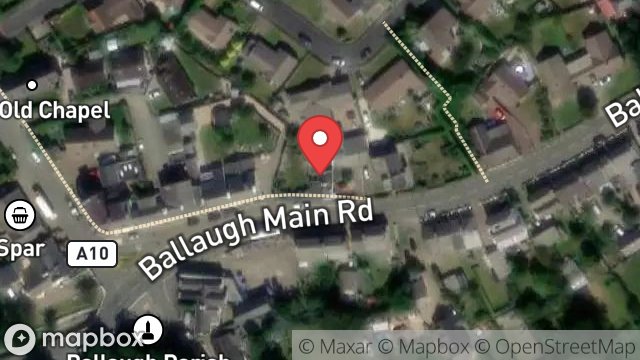 Map showing ALBERT HOUSE, MAIN ROAD, BALLAUGH, ISLE OF MAN, IM7 5EG