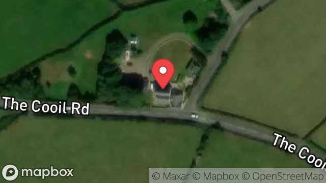Map showing BALLABUNT CROFT, COOIL ROAD, COOIL, DOUGLAS, ISLE OF MAN, IM4 2AQ