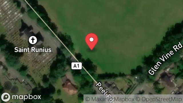 Map showing FIELD 320977, MAIN ROAD, CROSBY, ISLE OF MAN, IM4 4BQ