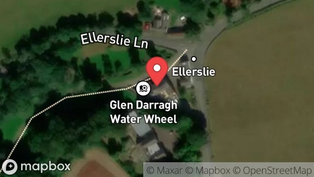 Map showing GLEN DARRAGH MILL, BRAAID ROAD, GLEN VINE, ISLE OF MAN, IM4 2AS