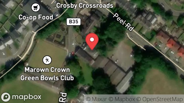 Map showing METHODIST CHAPEL, OLD CHURCH ROAD, CROSBY, ISLE OF MAN, IM4 2HA