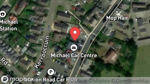 Map showing MICHAEL CAR CENTRE, MAIN ROAD, KIRK MICHAEL, ISLE OF MAN, IM6 1AB