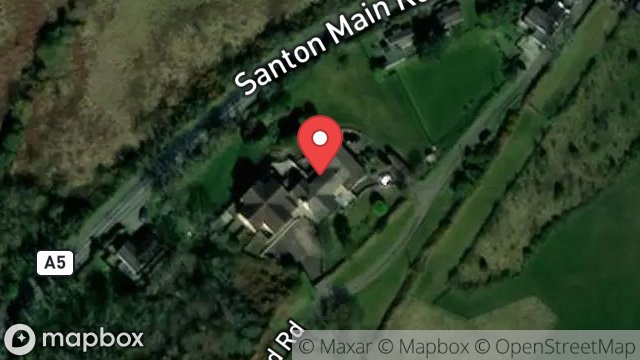 Map showing BURNSIDE, POUND ROAD, SANTON, ISLE OF MAN, IM4 1EW