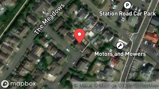 Map showing 38, THE MEADOWS, KIRK MICHAEL, ISLE OF MAN, IM6 1EY