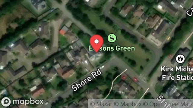 Map showing SHENSTONE, SHORE ROAD, KIRK MICHAEL, ISLE OF MAN, IM6 1HA