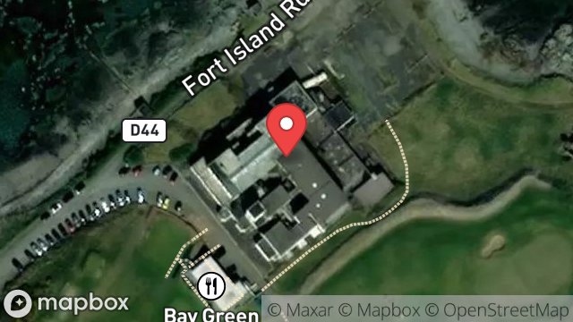 Map showing CASTLETOWN GOLF LINKS HOTEL, FORT ISLAND, CASTLETOWN, ISLE OF MAN, IM9 1UA