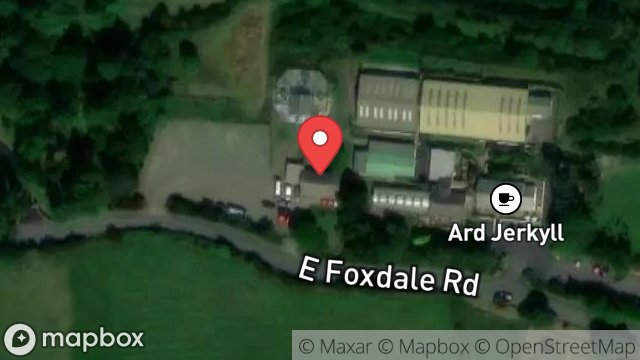 Map showing THE BUNGALOW, EAST FOXDALE ROAD, EAIRY, ISLE OF MAN, IM4 3HL