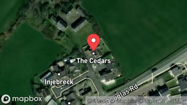 Map showing CEDAR LODGE, GLASHEN CLOSE, BALLASALLA, ISLE OF MAN, IM9 2AB