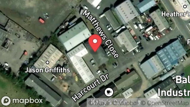 Map showing INTERNATIONAL DISTRIBUTION LTD, OPTICAL HOUSE, HARCOURT DRIVE, BALTHANE INDUSTRIAL ESTATE, BALTHANE, BALLASALLA, ISLE OF MAN, IM9 2AH