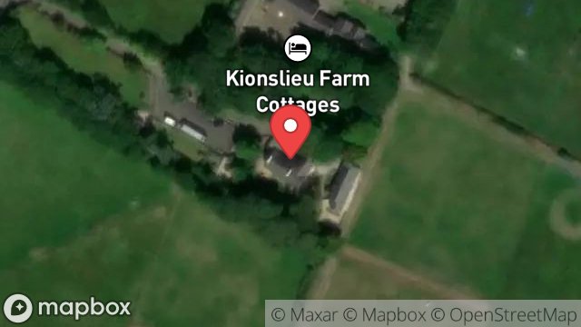 Map showing KIONSLIEU FARM, KIONSLIEU HILL, FOXDALE, ISLE OF MAN, IM4 3HB