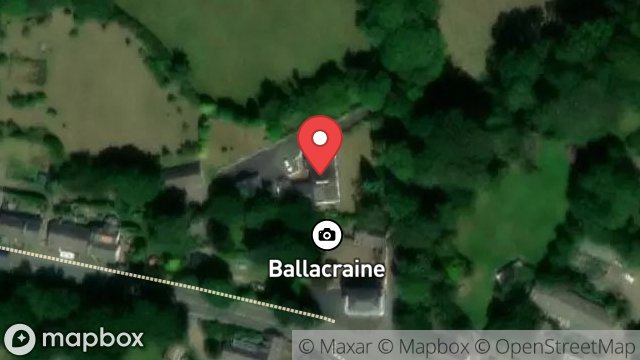 Map showing ASHBOURNE HOUSE, BALLACRAINE, ST. JOHNS, ISLE OF MAN, IM4 3NF