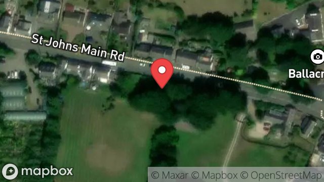 Map showing LAND ADJACENT TO BALLACRAINE COTTAGES, ACCESS TO SMITHY HOUSE FROM PEEL ROAD, BALLACRAINE, ST JOHNS, ISLE OF MAN, IM4 3LR