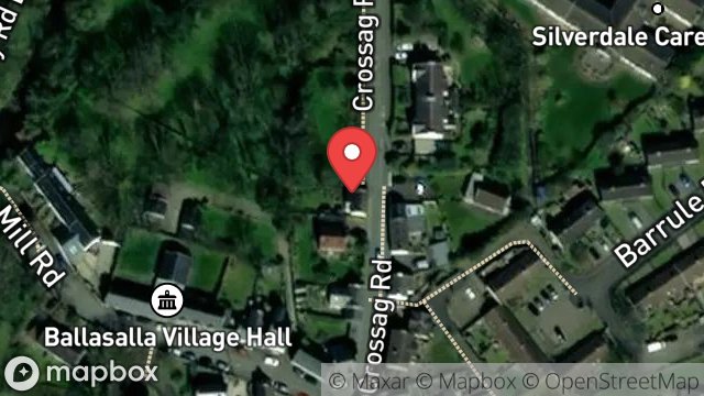 Map showing WOODLYN, CROSSAG ROAD, BALLASALLA, ISLE OF MAN, IM9 3DX