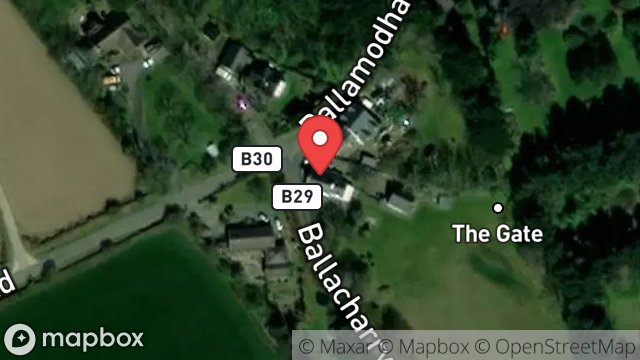 Map showing THE GATE, BAYRAUYR ROAD, ST. MARKS, BALLASALLA, ISLE OF MAN, IM9 3AT