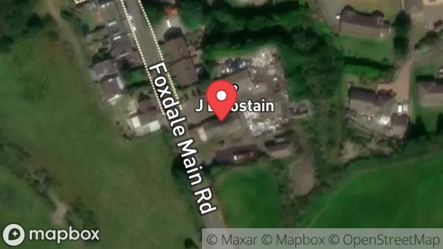 Map showing SCRAP YARD STORE, MAIN ROAD, FOXDALE, ISLE OF MAN, IM4 3EH