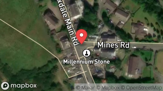 Map showing JUNCTION IMPROVEMENT SCHEME, MINES ROAD, FOXDALE, ISLE OF MAN, IM4 3EF