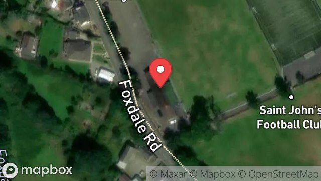 Map showing CLUB HOUSE, FOXDALE ROAD, ST JOHNS, ISLE OF MAN, IM4 3AR