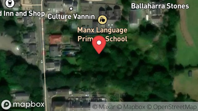 Map showing PLOT 1 OFF, STATION ROAD, ST JOHNS, ISLE OF MAN, IM4 3NA