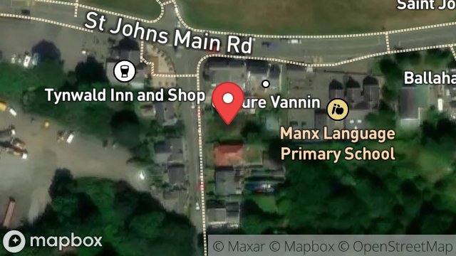 Map showing LAND NORTH OF FO CHRONK, STATION ROAD, ST JOHNS, ISLE OF MAN, IM4 3AH