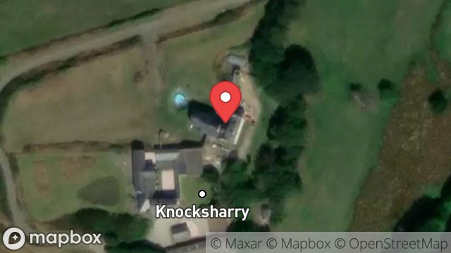Map showing KNOCKSHARRY FARM, RAMSEY ROAD, KNOCKSHARRY, PEEL, ISLE OF MAN, IM5 2AF