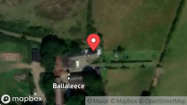 Map showing BALLALEECE FARM, PEEL ROAD, ST. JOHNS, ISLE OF MAN, IM4 3NB