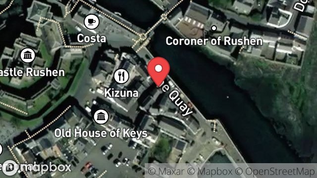 Map showing 7, THE QUAY, CASTLETOWN, ISLE OF MAN, IM9 1LD