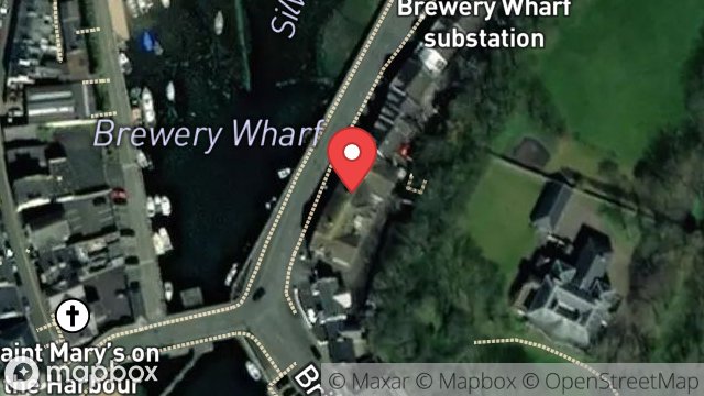Map showing BREWERY WHARF, CASTLETOWN, ISLE OF MAN, IM9 1ES